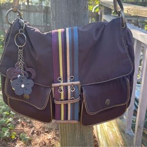 Franco Sarto Crossbody Brown Nylon Women's handbag 14 x 10 x 4